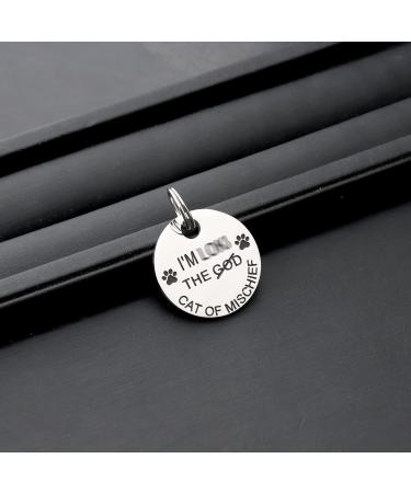 ENSIANTH Pet Collar Tags Cat of Mischief Gift Cat ID Tags Cat Owner Gift Pet ID Tags Cat Lady Gift (Cat of Mischief) - Buy Online on GoSupps.com