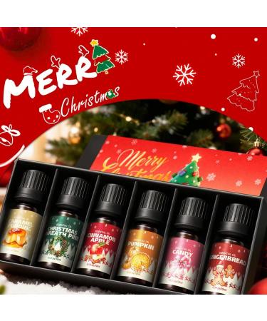 Christmas Scented Oil 6 Pieces Scents for Soap Making - Christmas Aromatherapy Oils For Holiday Home Body Massage Bedroom Meditation Spa and Yoga - Buy Online on GoSupps.com