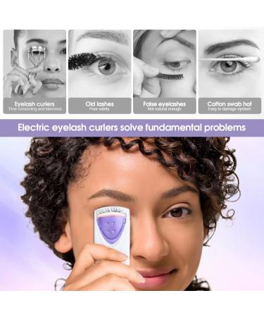 TOUCHBeauty Professional Heated Eyelash Curler with Silicone Refill Pad - Long Lasting Curling Tool for Women | TB-2003A Purple - Buy Online on GoSupps.com