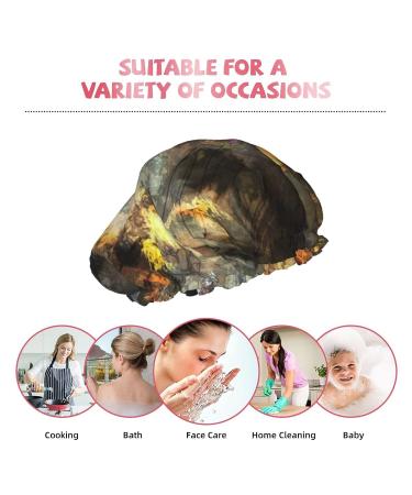 Musical Man Guitar Player Printed Shower Cap - Waterproof, Fits All Head Sizes and Hair Textures for Women - Buy Online on GoSupps.com