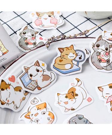 Sweet Cats Scrapbook Stickers 45pcs | Doraking DIY Decoration for Laptop, Planners, Scrapbook | Cute Cat Design | Small Size Boxed Set - Buy Online on GoSupps.com