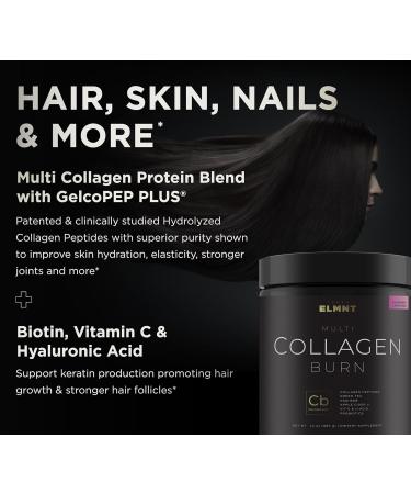 ELMNT Super Collagen Burn for Women w. Probiotics Hyaluronic Acid Apple C Vinegar KSM66 Biotin+ Premium Colageno Multi Collagen Protein Powder for Weight Loss Fat Burner Hair Skin+ (R-Lemonade) Raspberry Lemonade - Buy Online on GoSupps.com