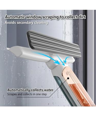 RRRYYYZZ 75'' Spray Window Washing Kit with 4-Section Extension Pole 4 in 1 Shower Glass Cleaner Squeegee Squeegee for Shower Glass with Sewage Collector and 5 Pads - Buy Online on GoSupps.com