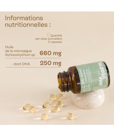 Omega 3 Dha Vegan Algae Oil 30 Capsules - For Pregnancy Baby Wellness Postpartum - 250mg per Capsule - Pure and Stable - Women's Supplement - Omega 3 Fatty Acid - Made in France Jolly Mama - Buy Online on GoSupps.com