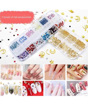 3D Nail Art Decorations Kit Nail Dotting Pen Color-Nail Rhinestones Nail Glitter Pink - Buy Online on GoSupps.com