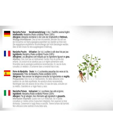 Buy Manjistha Powder (Rubia cordifolia) - 100g (3.5oz) | Premium Herbal Supplement for Natural Health - Buy Online on GoSupps.com