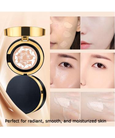 2024 New Three-Color Pull Flower Concealer Moisturizing Essence Water Cream Air Cushion BB Cream Waterproof Foundation Cushion Concealer Foundation Waterproof and Sweat-Proof (Natural White Large) Natural White 14 ml (Pack of 1) - Buy Online on GoSupps.com