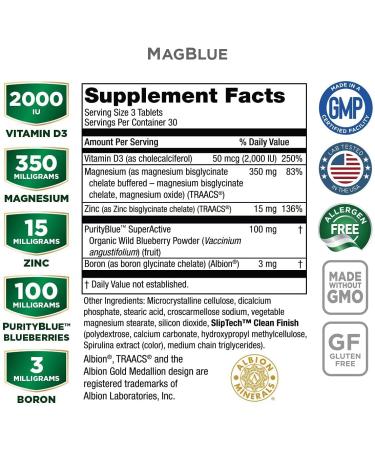 Purity MagBlue + B12 Energy Melt with Magnesium Bisglycinate, Vitamin D3, Blueberries - B12 Berry Melt with Methylcobalamin B12, B6, D3 - Buy Online on GoSupps.com