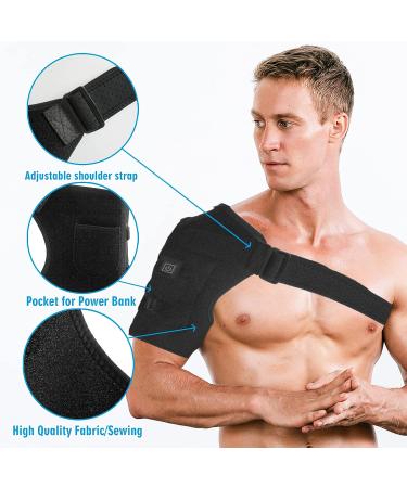 LXH USB Shoulder Heating Pad for Pain Relief - 3 Heat Settings, Portable & Effective for Rotator Cuff Pain - Buy Online on GoSupps.com