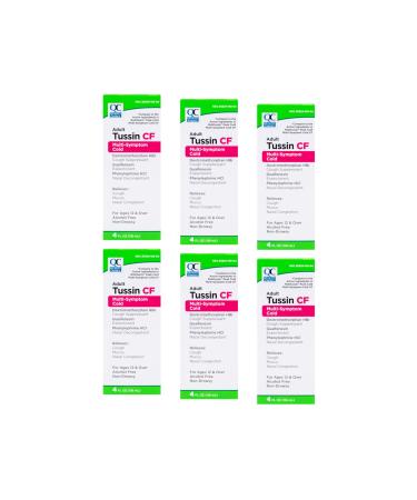 Quality Choice Non-Drowsy Tussin CF Multi-Symptom Cold Relief 4 Oz (Pack of 6)
