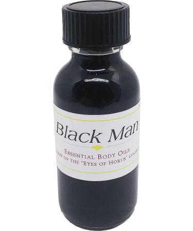 Black Man For Men Scented Body Oil Fragrance Regular Cap - Black - 1 oz. - ID#34067 1 Fl Oz (Pack of 1)