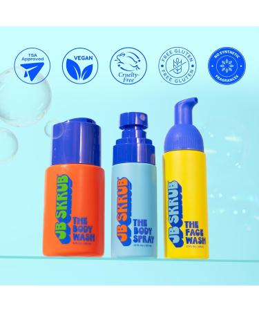 Junior Travel Trio: Complete Skin Care Set for Kids Tweens & Teens | Hydrating Body Wash Refreshing Body Spray & Gentle Face Wash - Shop Internationally - Buy Online on GoSupps.com
