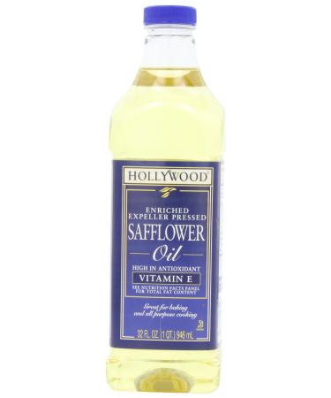 Hollywood Safflower Oil, 32 Ounce Bottles (Pack of 3)