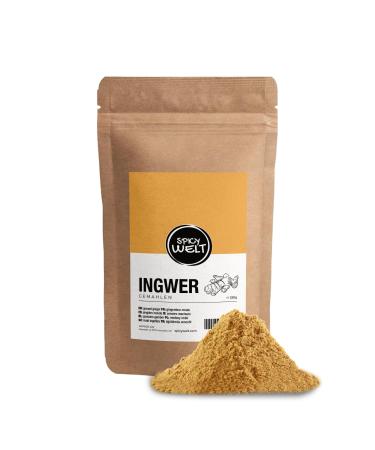 Spicy Welt Ground Ginger (250g) - Premium Quality Ginger Powder for Infusions, Savory Dishes, Desserts & Spice Blends | Warm & Spicy Taste | 100% Natural, No Additives