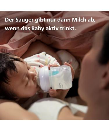 Philips Avent Baby Bottles with AirFree Valve Gift Set - 4 Bottles Pacifier & Brush for Newborns 0-12 Months (Model SCD657/11) - Buy Online on GoSupps.com