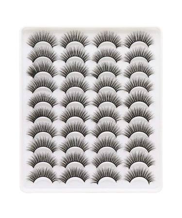 Hopper 20 pairs 3D eyelashes for chemical fibers natural false eyelashes dramatic volume fake eyelashes make-up extension eyelashes