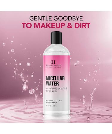 Botanic Hearth Micellar Water | Gently Cleanses Makeup Remover With Dual|Phase Formula Pack Of 2 (16 Fl Oz Each) | Suitable For All Skin Types 16 Fl Oz (Pack of 2) - Buy Online on GoSupps.com