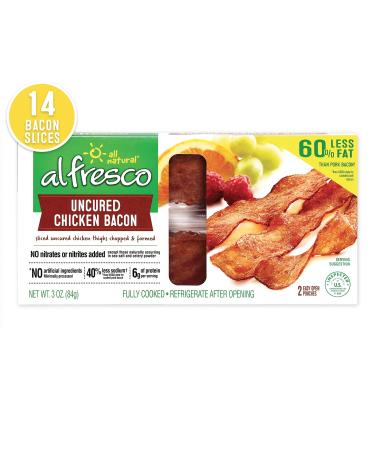al fresco Fully Cooked Uncured Chicken Bacon 3 oz