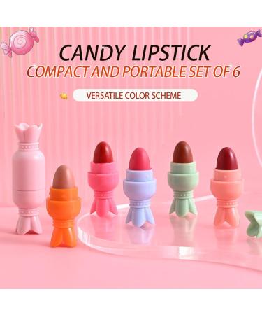 Matte lipstick set small lipstick set 6x velvet lip stick coloring kit candy lip gloss pills - Buy Online on GoSupps.com