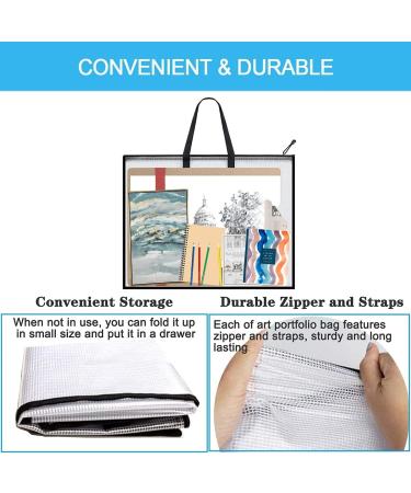VikYel Art Portfolio Bag 19x25 Inch - Poster Storage Bag with Zipper and Handle (3 Pack) - Ideal for Artworks, Bulletin Boards, Painting, Charts, Teaching Material - Buy Online on GoSupps.com