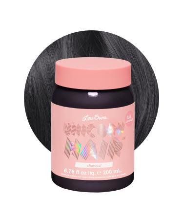 Lime Crime Unicorn Hair Dye Full Coverage  Charcoal (Grey) - Vegan and Cruelty Free Semi-Permanent Hair Color Conditions & Moisturizes - Temporary Grey Hair Dye With Sugary Citrus Vanilla Scent