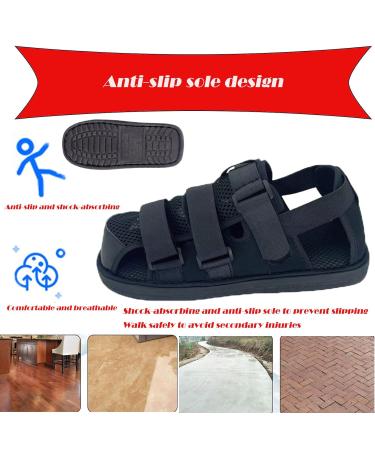 Medical Open Toe Cast Shoes - Adjustable Post-Op Walking Shoes for Sprained Foot & Broken Ankle (XL) - Left & Right Foot Support - Buy Online on GoSupps.com