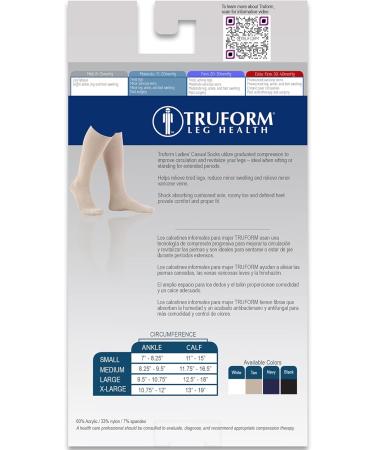 Truform Compression Socks for Women | 10-20 mmHg Knee High Gym Socks - Small (Pack of 2) Navy - Enhance Comfort & Support - Buy Online on GoSupps.com