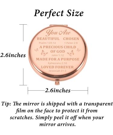 Religious Gifts for Women - Christian Bible Verse Compact Makeup Mirror - Faith-Inspiring Gift for Coworkers, Friends, Teen Girls - Perfect for Baptism, Graduation, Mom, Daughter, Grandma - Buy Online on GoSupps.com