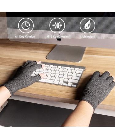 Optimized Arthritis Compression Gloves for Men & Women - Anti-Slip Breathable Fingerless Design for Rheumatoid Pain Relief - Small Size One Pair - Buy Online on GoSupps.com