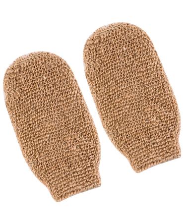 Milists 2 pieces of bath hand shoes peeling gloves soap bag soap sack natural from jute fiber for foaming and drying the soap shower gloves