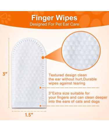 Kulloomii Earring Finger Pads for Dogs & Cats - 100 Pieces Ear Cleaner for Pet Hygiene & Care - Buy Online on GoSupps.com