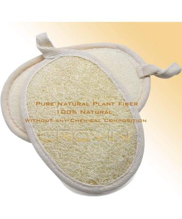 CROVIN Natural Loofah Sponge - Exfoliating and Invigorating Dead Skin, Body Scrubber for Deep Cleansing - Pack of 2 - Buy Online on GoSupps.com