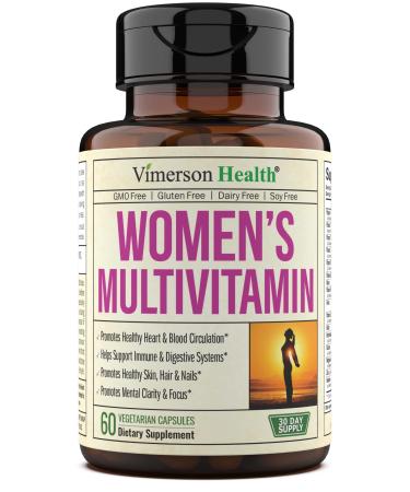 Womens Multivitamin Supplement - Daily Vitamins and Minerals with Folic Acid Chromium Magnesium Biotin Zinc Calcium and more. Includes Plant Based Propriety Blend for Immune Support. 60 Capsules