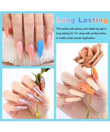 Lavender Violets 21 Pcs Gel Nail Polish Gift Set Spring Colours Soak Off UV LED Starter Kit Base Glossy n Matte Top Coat Orange Sliver Glitter White Pink 986C #21 Ocean Series-986C - Buy Online on GoSupps.com