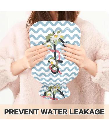 Naanle Ocean Wave Anchor Hot Water Bottle - 1L Transparent Heat Bottle for Bed Hand & Feet Warmer | Pain Relief & Cold Therapy - Buy Online on GoSupps.com