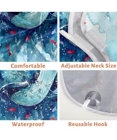 Whale Beard Bib Apron | Non-Stick Waterproof Hair Catcher for Men | Perfect Grooming Cape with Suction Cups - Ideal Gifts for Men - Buy Online on GoSupps.com