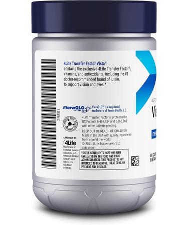 4Life Transfer Factor Vista - Eye Health Support with Lutein, Zeaxanthin, and Black Currant - 60 Capsules - Buy Online on GoSupps.com
