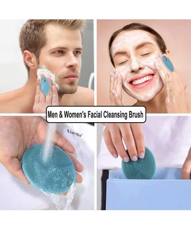 Soft Silicone Body Scrubber - Handheld Exfoliating Shower Brush for All Skin Types (Black) - Buy Online on GoSupps.com