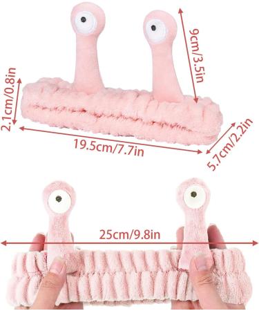Headband for Washing Face Spa Skincare Headband Palm and Snail Makeup Headbands Cute Face Wash Headband Elastic Headband for Washing Face Shower Sports Beauty Skincare (Pink) - Buy Online on GoSupps.com