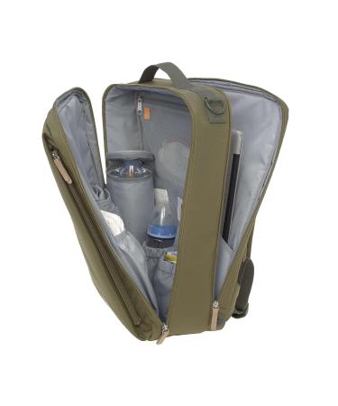 Casual Baby Wrap Backpack with Diaper Pad & Stroller Attachment - Water Repellent Olive Green | Tidy Talent - Buy Online on GoSupps.com