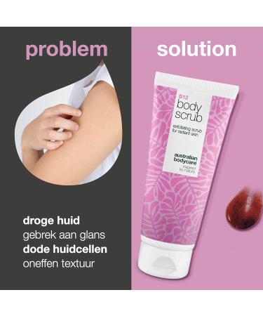 Australian Bodycare Vitamin B12 Body Scrub for Dry Dull Skin Gently exfoliates deeply hydrates and renews skin with Vitamin B12 apricot kernel powder and glycerin - Buy Online on GoSupps.com