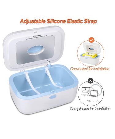 Wipe Warmer Baby - Super Fast Top Heating System with LED Display, Constant Temperature (White Blue) - Buy Online on GoSupps.com