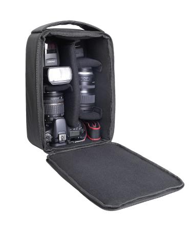 AYVANBER Roomy Camera Protective Bag Insert Waterproof Lens Pouch Shockproof DSLR SLR Carrying Case with Thicken Partition Padded Liner for Sony Canon Nikon Camera Flash Light & Accessories