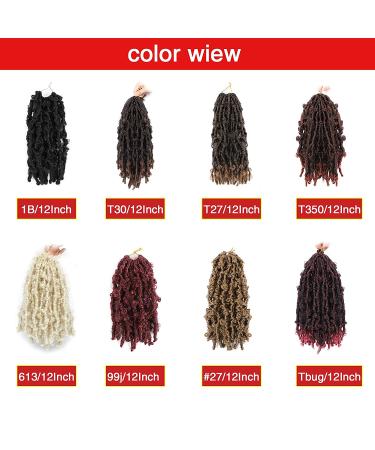 12 Inch Butterfly Locs Crochet Hair 8packs Pre Looped Distressed Faux Locs T30 - Buy Online on GoSupps.com