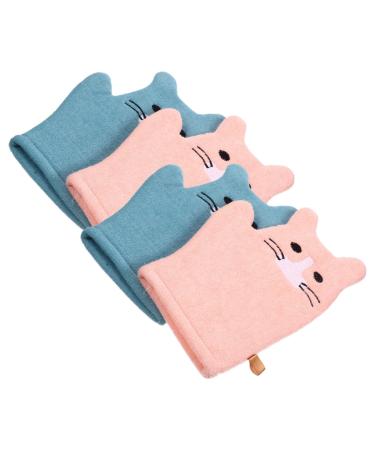 POPETPOP 2 Pairs Children's Bath Gloves Shower Supplies Shower Mittens Exfoliating Mitt Bath Mittens Rough Bath Mitt Bath Foaming Mittens Shower Mitts Shower Gloves Tool Baby Cotton Girl