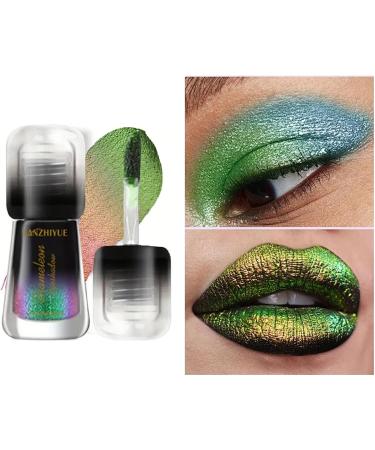 Glitter Chameleon Eyeshadow Shimmer Liquid Metal Colors Shift Eyeshadow Eye Makeup Supplies Highly Pigmented Christmas Halloween Makeup for Girls Women Females 02# - Buy Online on GoSupps.com