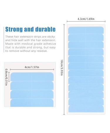 Kalolary 120 Pieces Hair Extension Replacement Tapes - High Adhesive Power Dark Blue Tape for Tape-In Hair Extensions - Buy Online on GoSupps.com