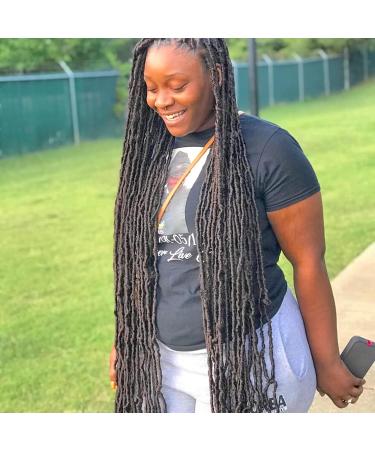 44 Inch Faux Locs Crochet Hair 6 Pack 1B - Soft Goddess Braiding Synthetic Hair - Buy Online on GoSupps.com