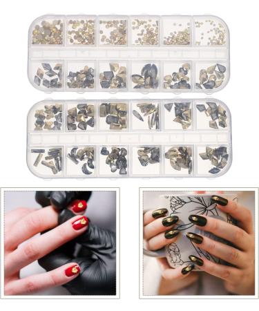 Lurrose 2 Boxes Nail Art Accessories flatback rhinestones flatback nail rhinestones nail art studs DIY nail nail art decors bulk ornaments nail art accessory glass drill Alien resin 3d Style A - Buy Online on GoSupps.com