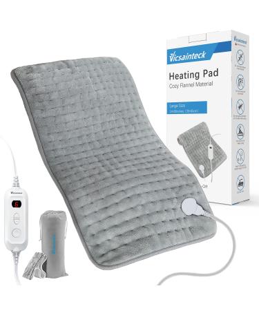 Electric Heating Pad for Cramps  Back  Abdomen  Shoulder  Neck Pain Relief  14X26 Large Heat Pad for Moist and Dry Heat Therapy with Adjustable Temperature Setting  Auto Shut Off  Washable